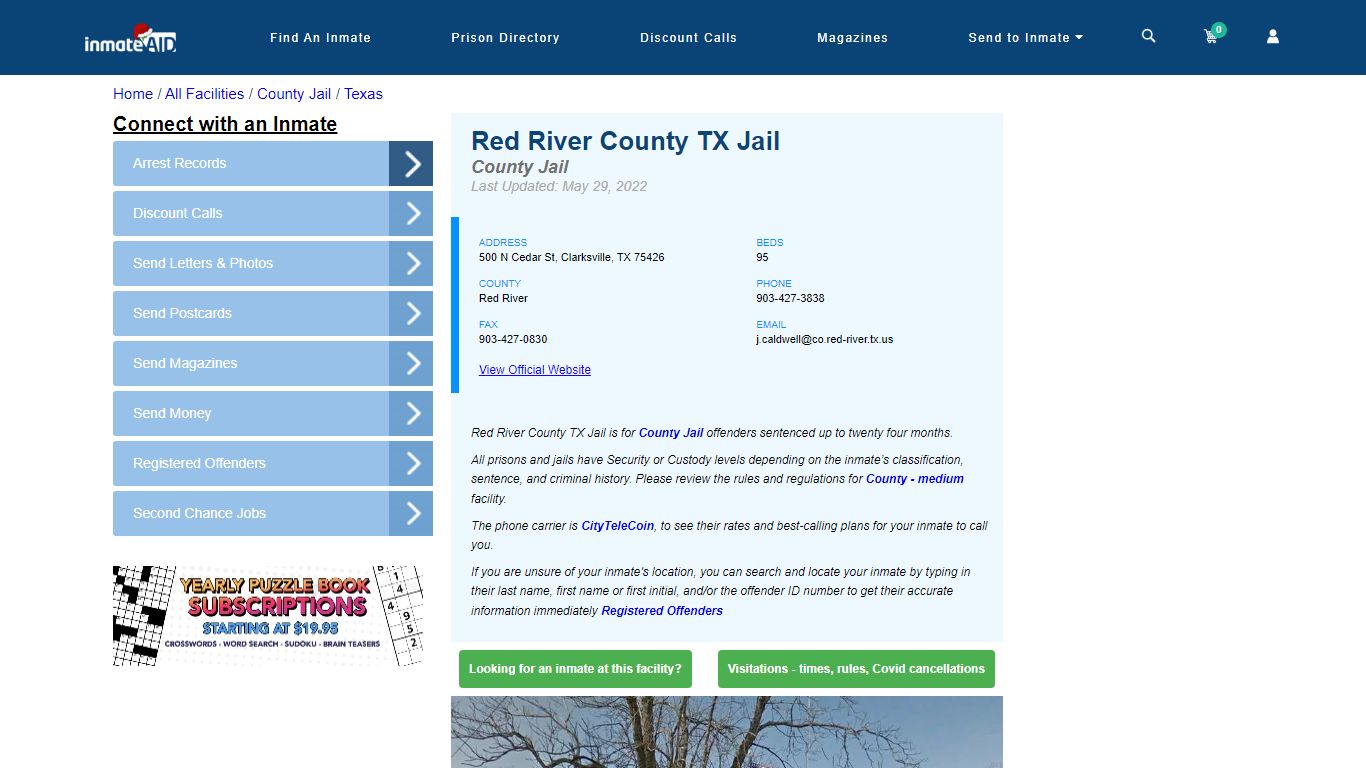Red River County TX Jail - Inmate Locator - Clarksville, TX